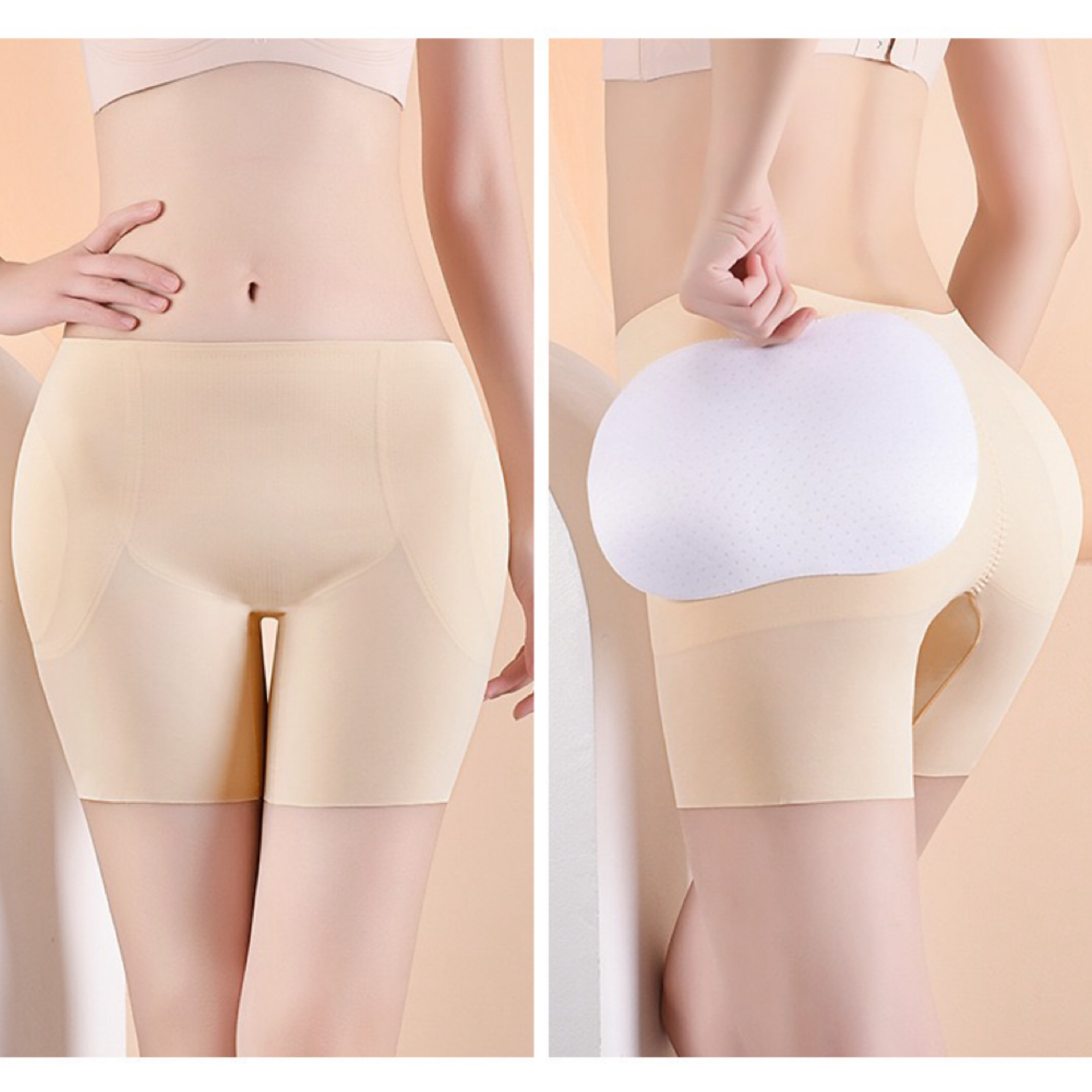 丰臀垫臀收腹内裤女假胯宽垫神器丰胯裤无痕自然蜜桃臀安全裤