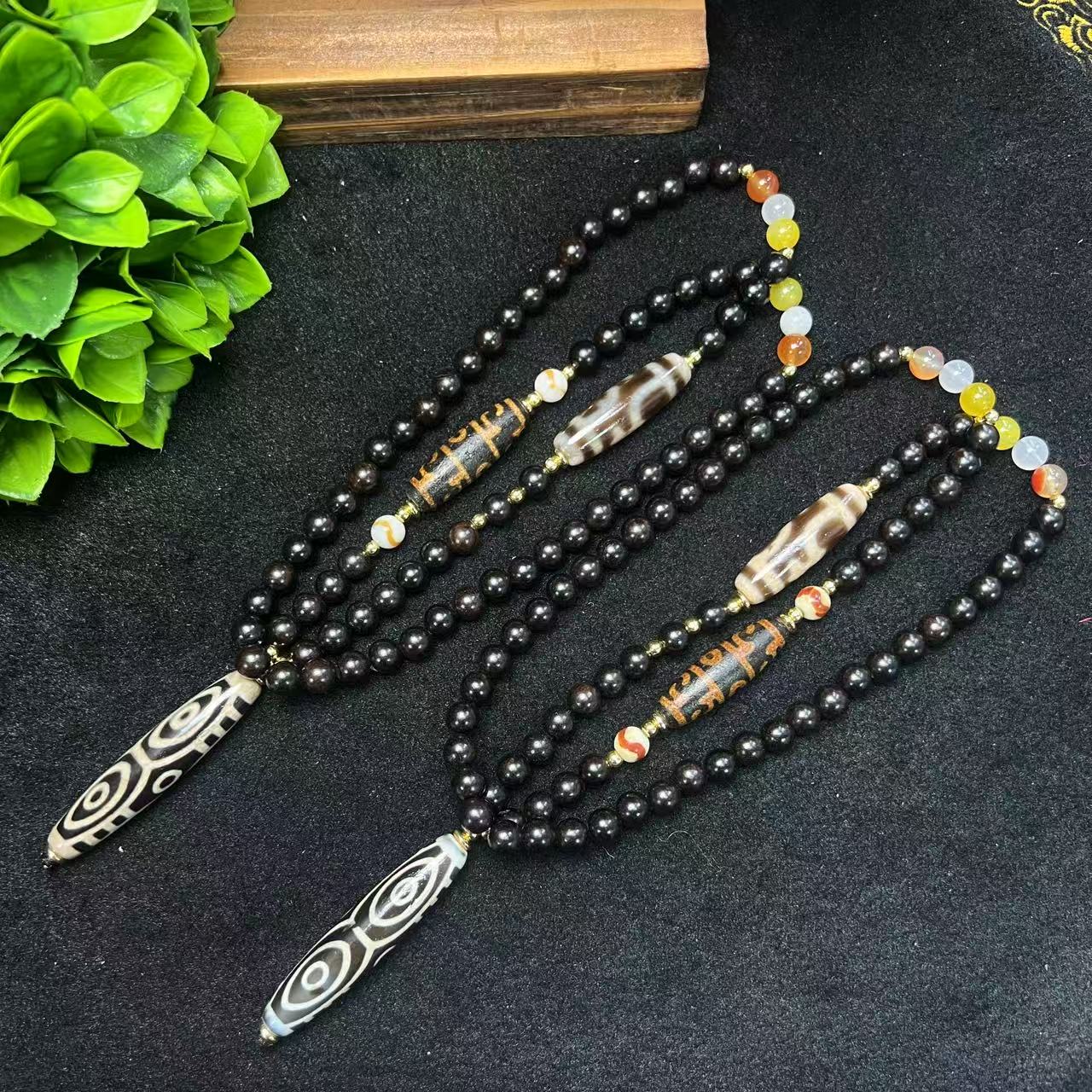 S7678【任会长珠宝】老包浆玛瑙桶珠项链-多样性只发一件