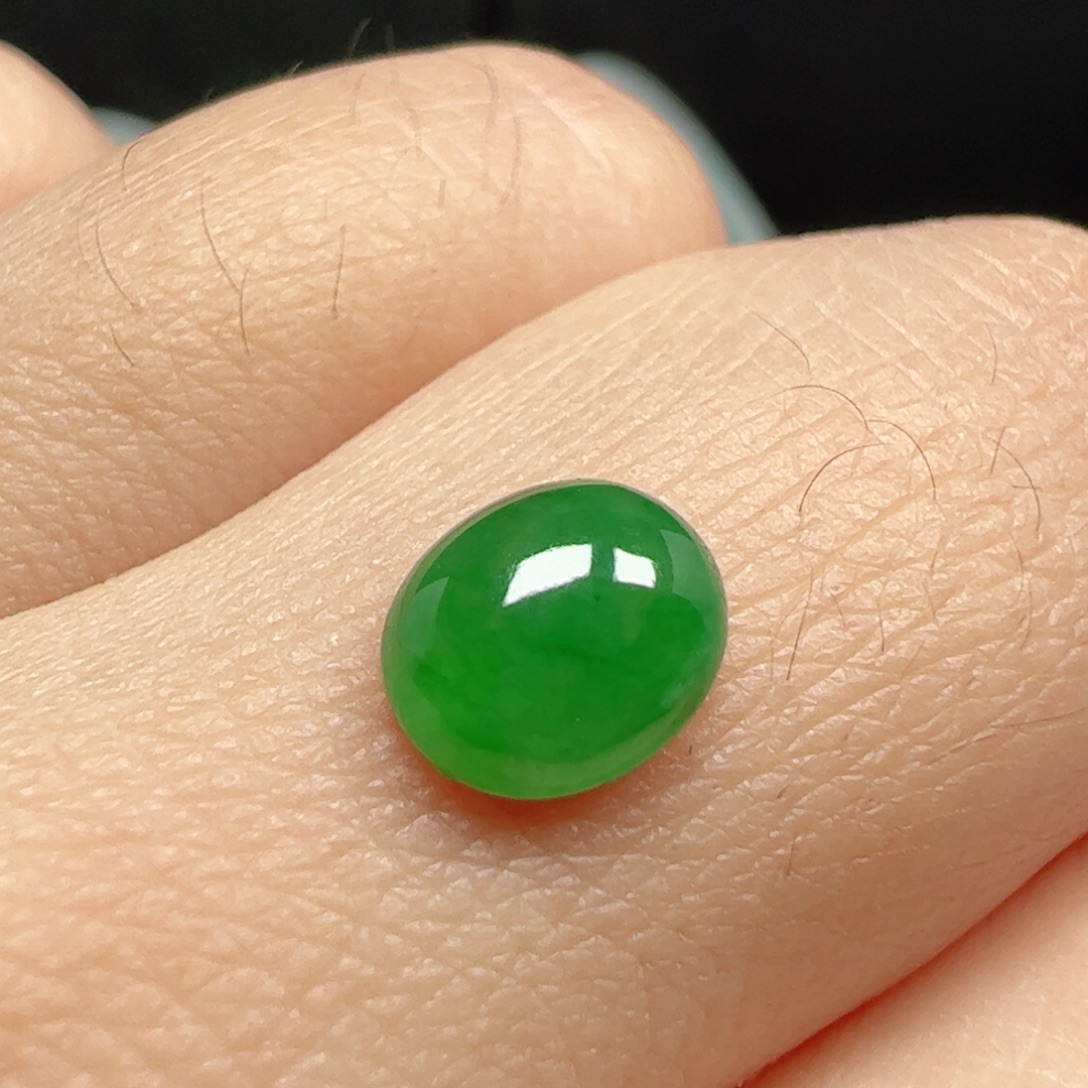 翡翠未镶嵌耳饰蛋面