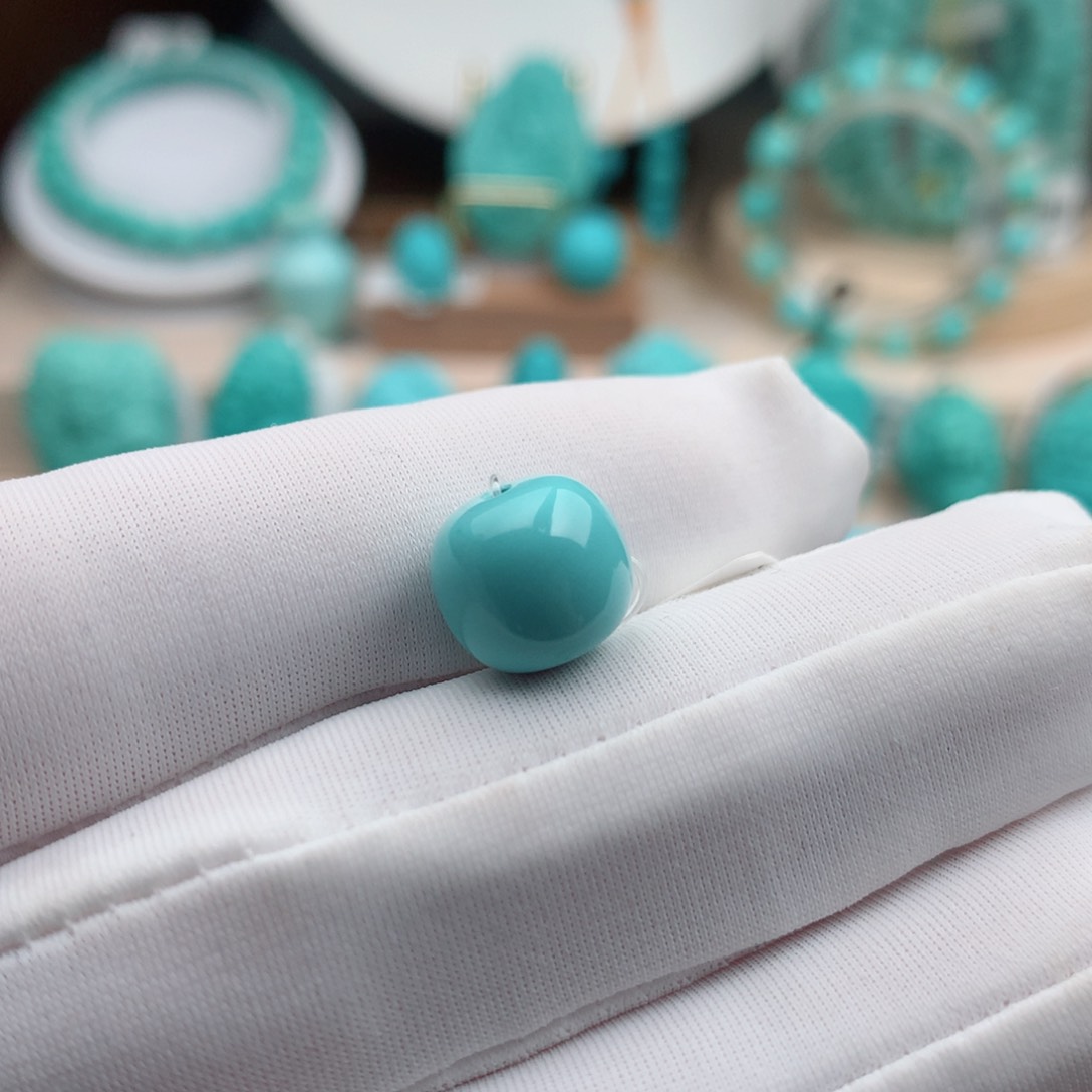 绿松石珠宝奇石未镶嵌10m m