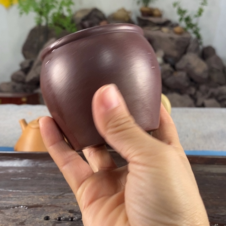 紫砂茶壶纯石红主人杯170左右的容量