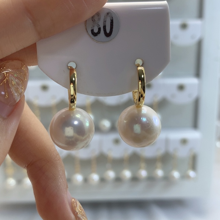 淡水珍珠耳饰银S925镶嵌