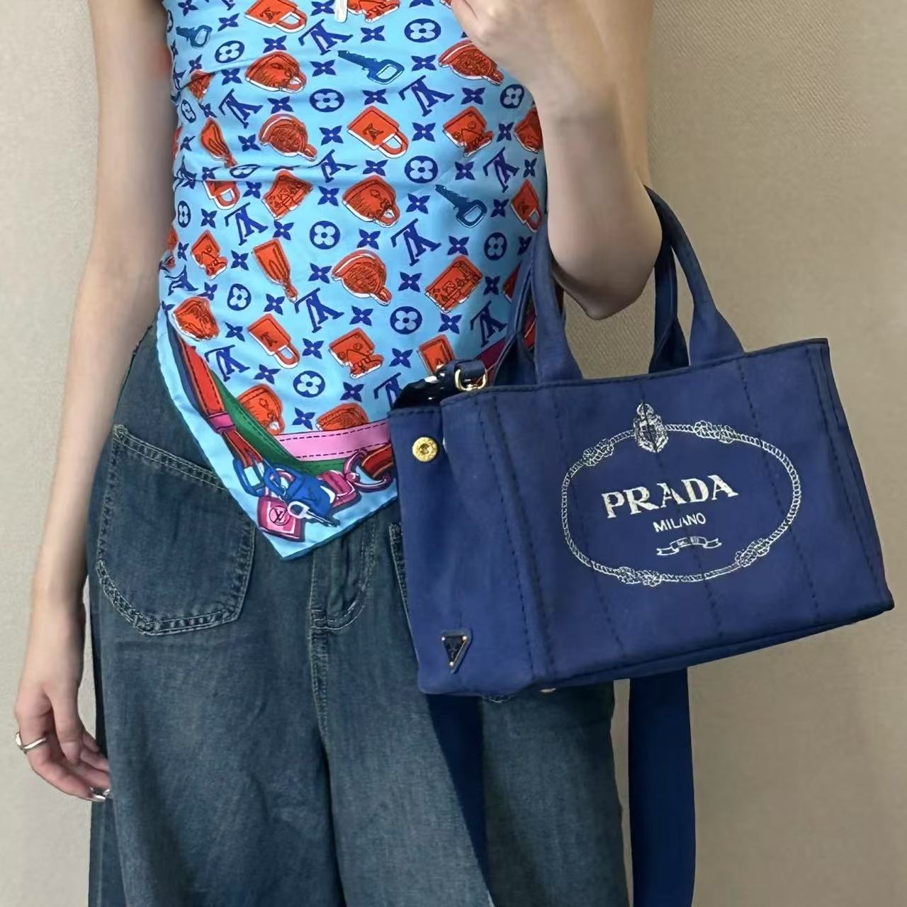 Prada/普拉达 单肩包 沙滩包 mx7596/2505
