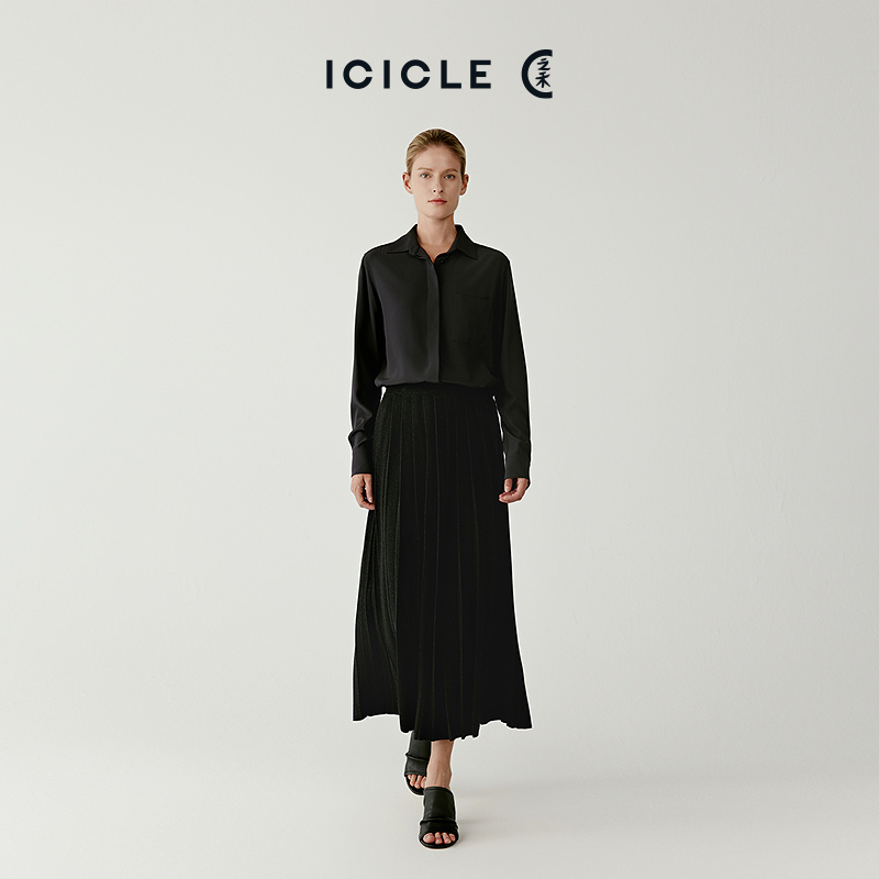 ICICLE之禾女装细支羊毛半身裙0972