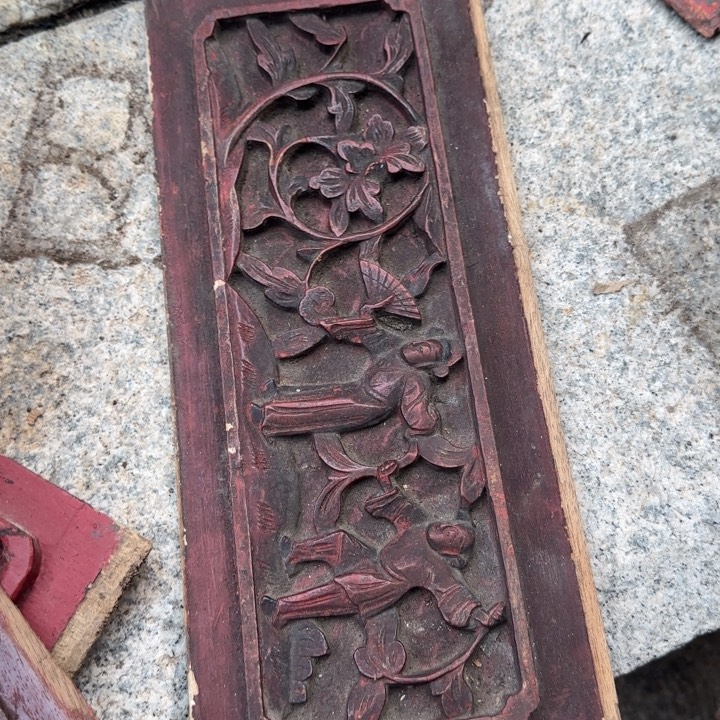 火***花香榧木香樟木木雕一片