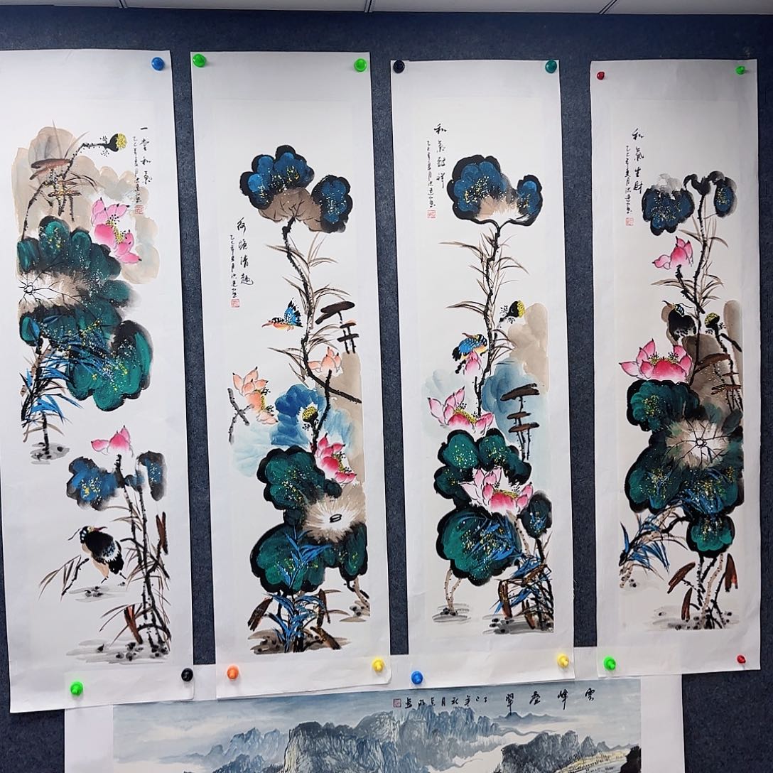 国画作品小姐姐放漏中