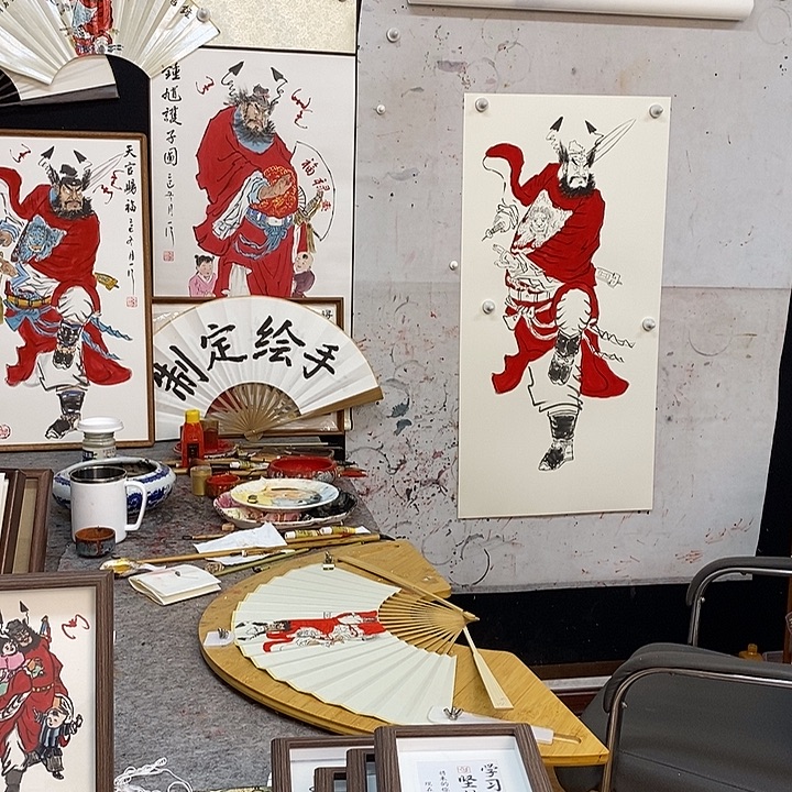 二***子国画宣纸张老师画画