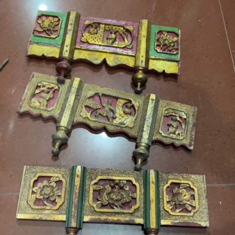 木雕花板三片木雕