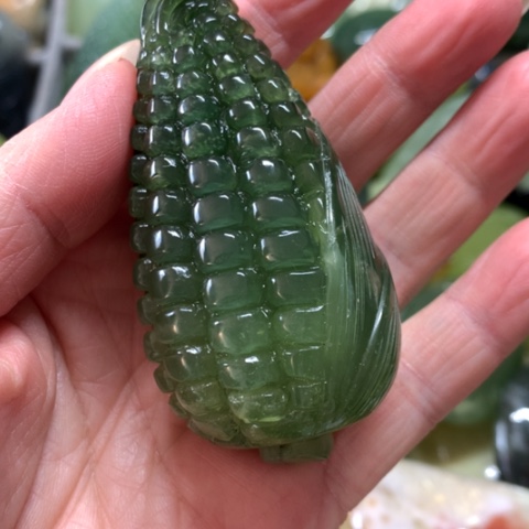 蛇纹石玉未镶嵌手把件