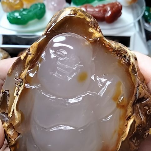 玛瑙/玉髓手把件未镶嵌