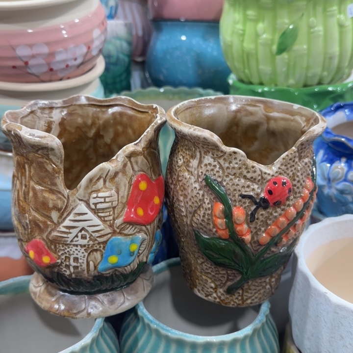 凑9米包邮，有孔，陶瓷花盆