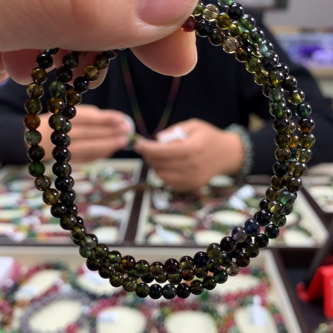 碧玺手链未镶嵌3.7左右