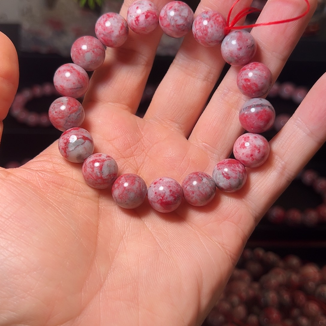 一***鸭天然辰砂原石手串