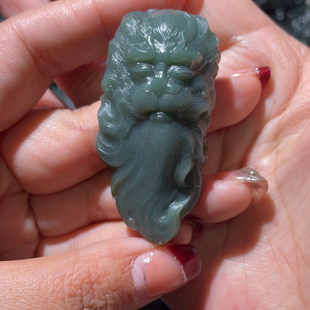 和田玉（青玉）吊坠(不含链)未镶嵌