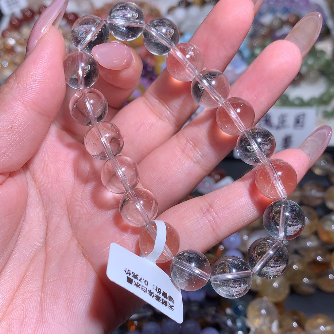 未镶嵌手链水晶茶体白水晶11咪
