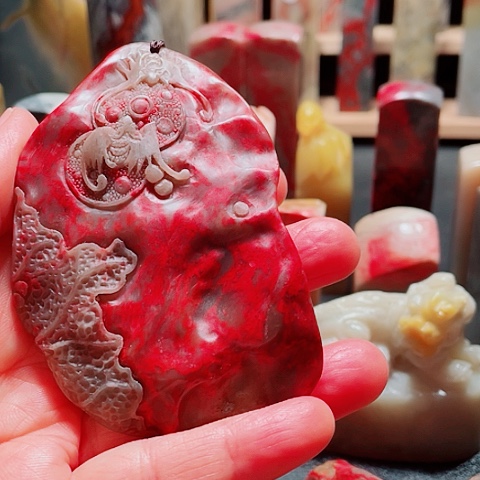 昌化鸡血石昌化老坑精品鸡血石