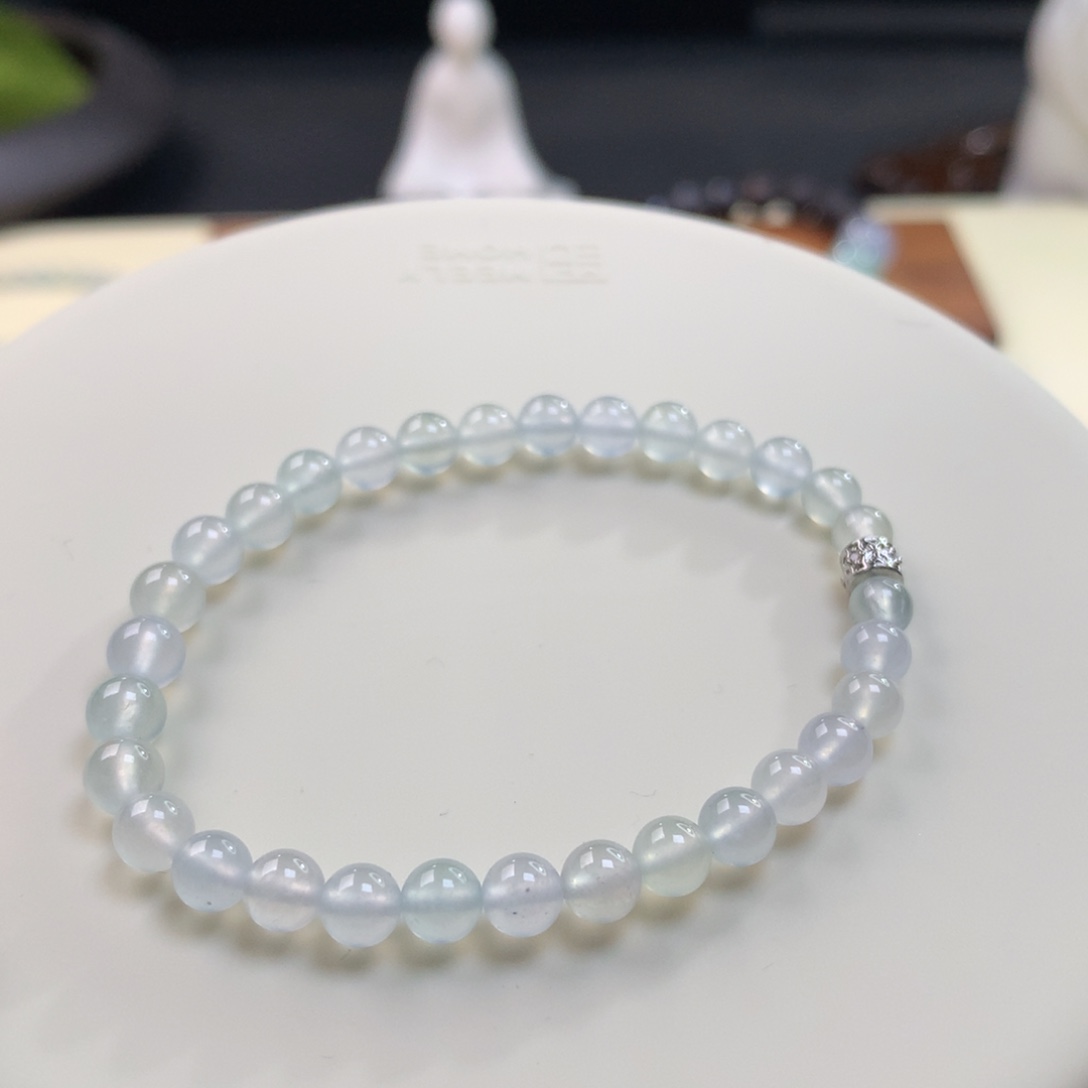 翡翠手链未镶嵌小刚炮