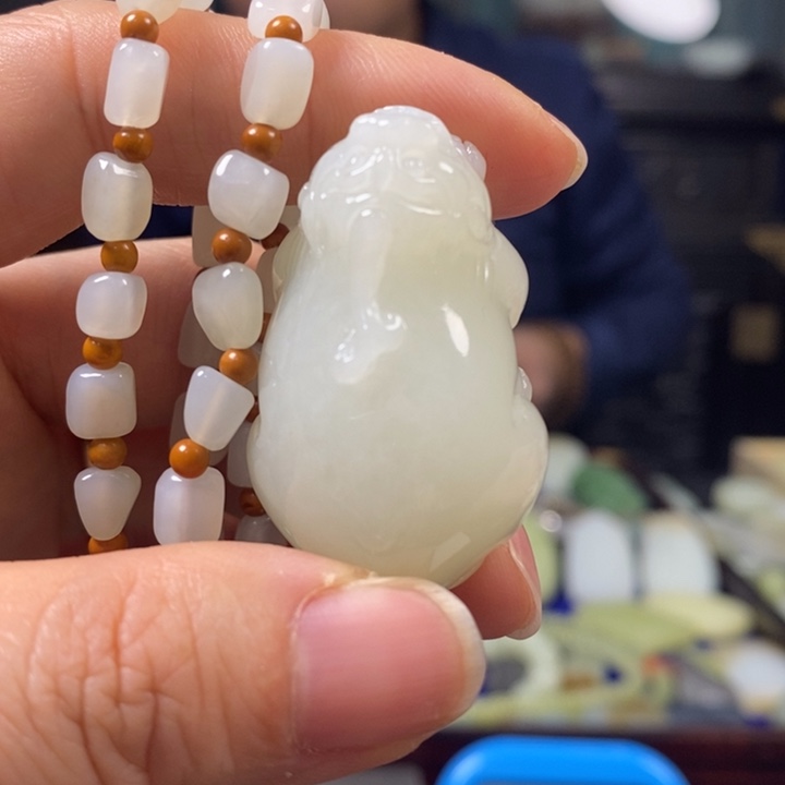 和田玉挂件未镶嵌沙**舟