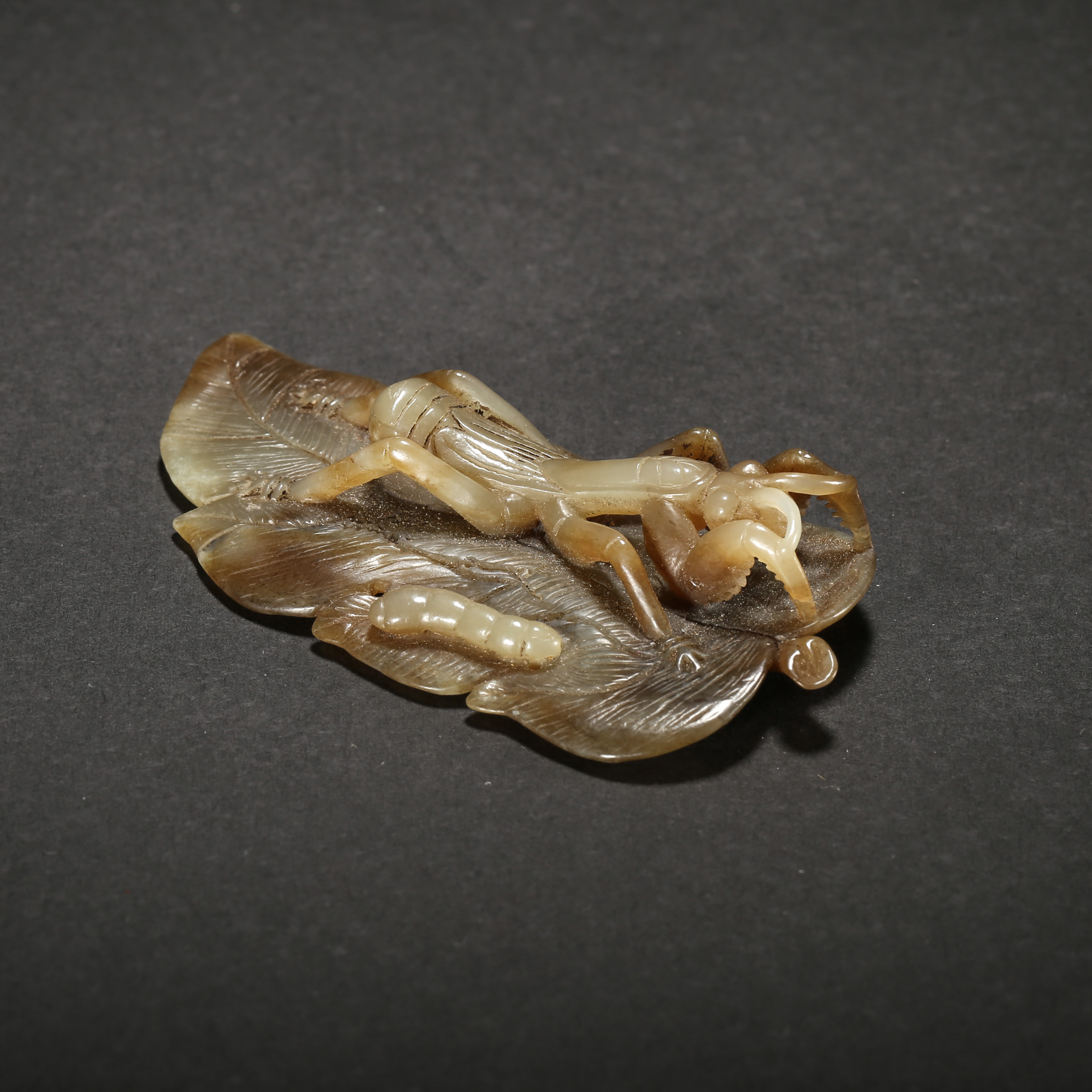 清晚期*螳螂玉佩/ALJ111101049/和田玉【北京文博】