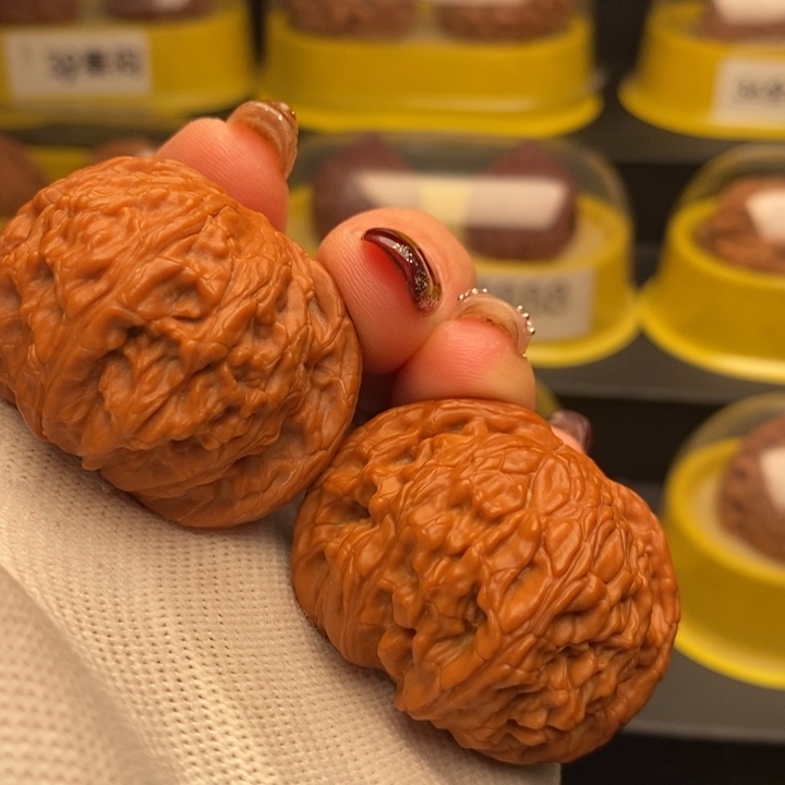 笑*磨盘文玩核桃把件