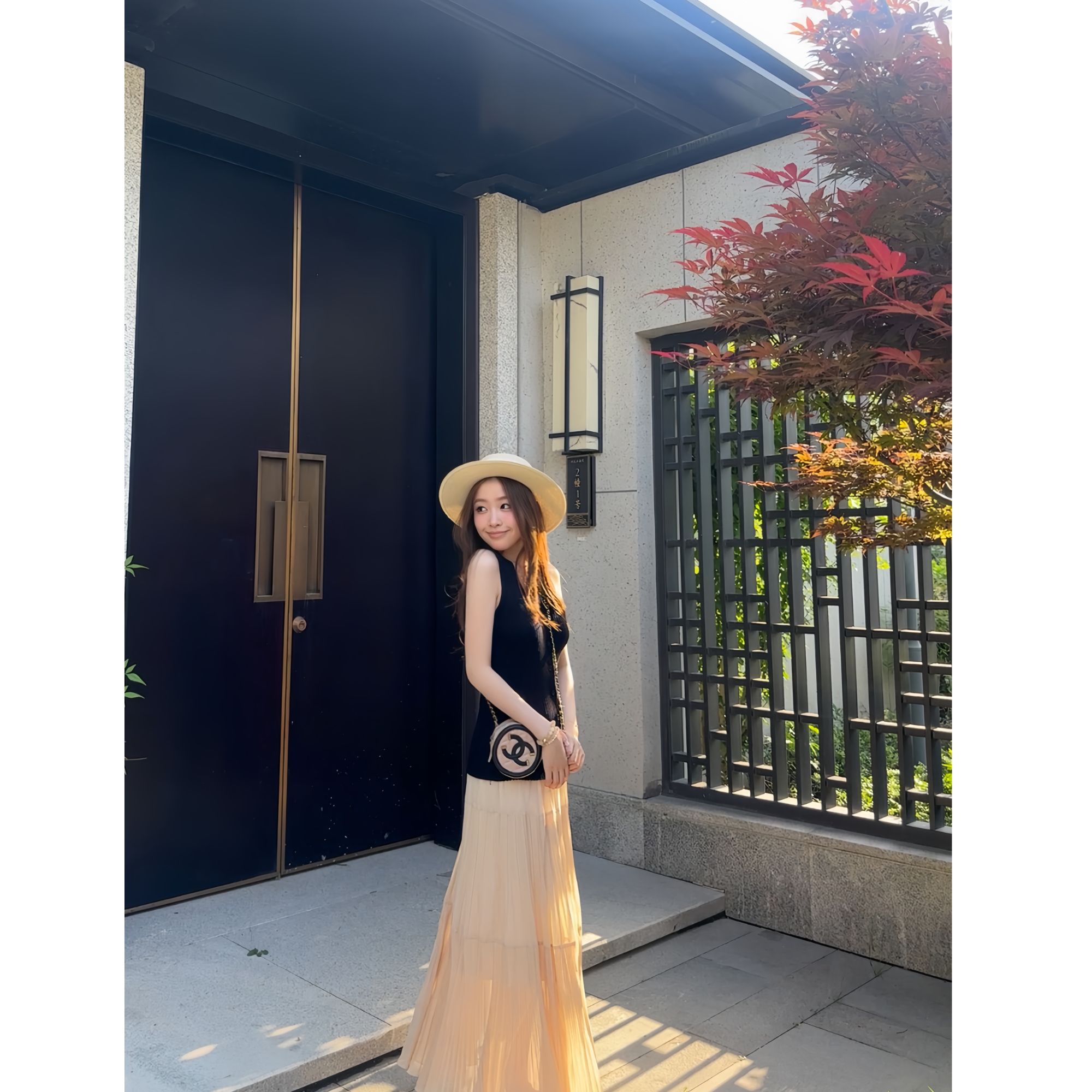 小什么小【烟岚柔情】压皱雪纺半身裙女高腰显瘦温柔垂感长裙