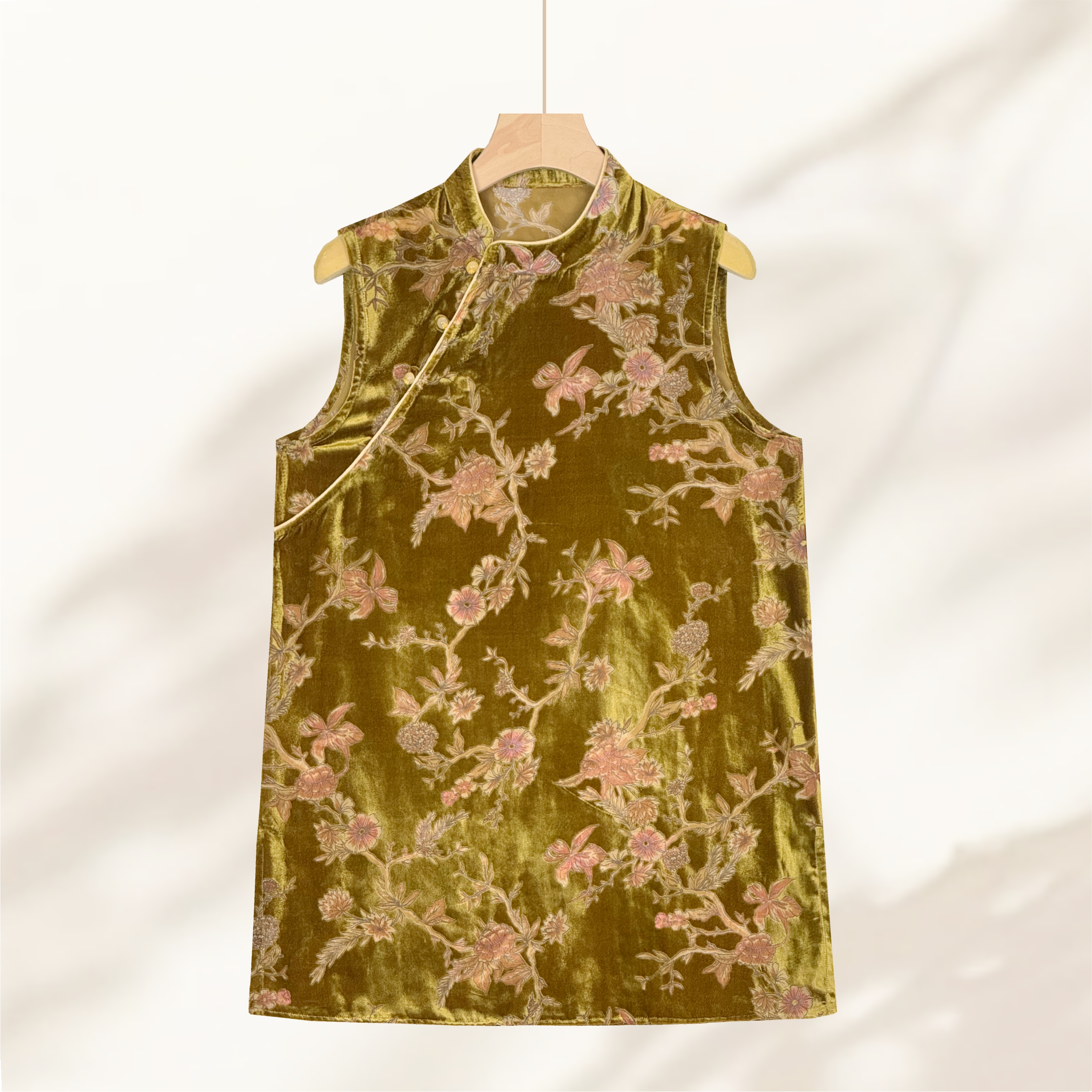 【椿龄】夏季薄款舒适新中式植绒烧花高级时尚气质上衣女