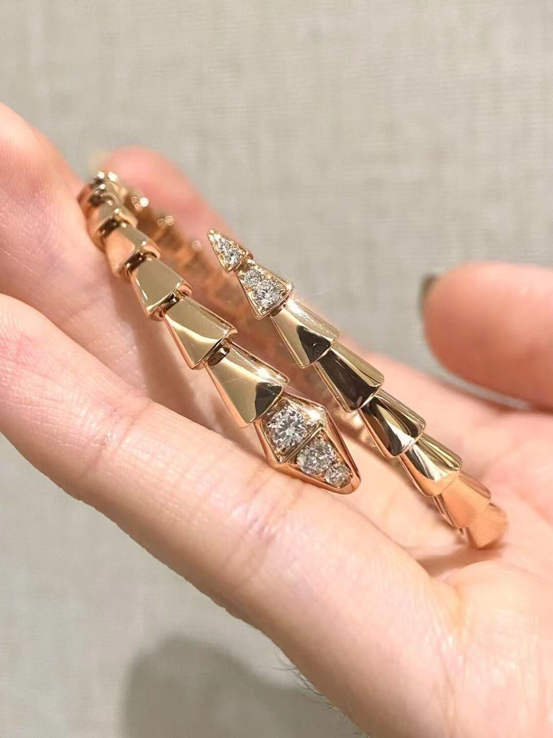 钨金手镯 蛇骨手镯 时尚百搭单品 V金高定