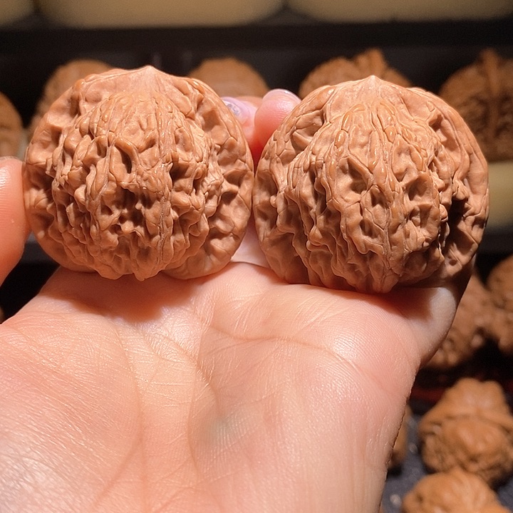 文玩核桃把件42全品至尊狮虎兽