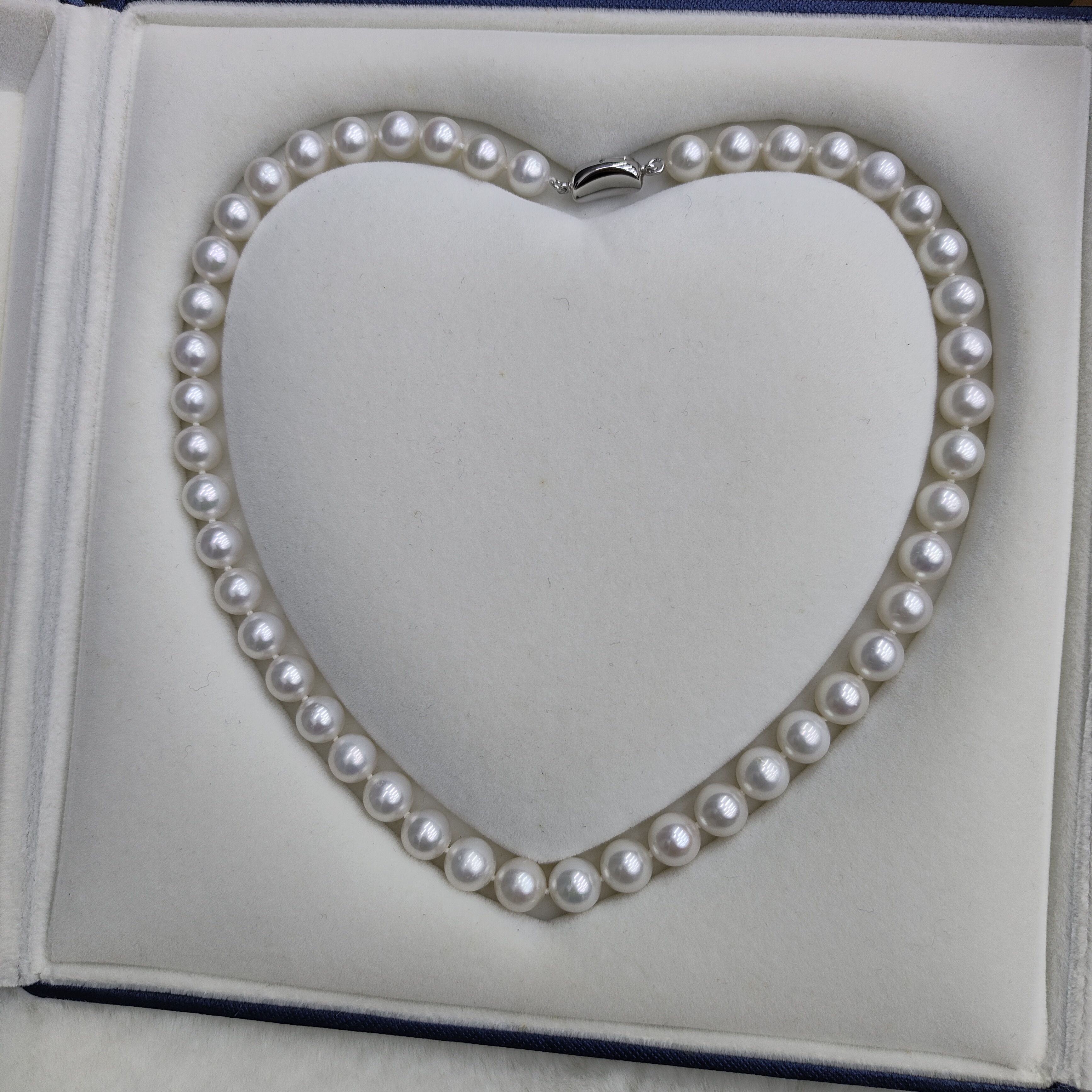 小霞珠宝-淡水无核珍珠项链正圆8.5-9.5mm经典款