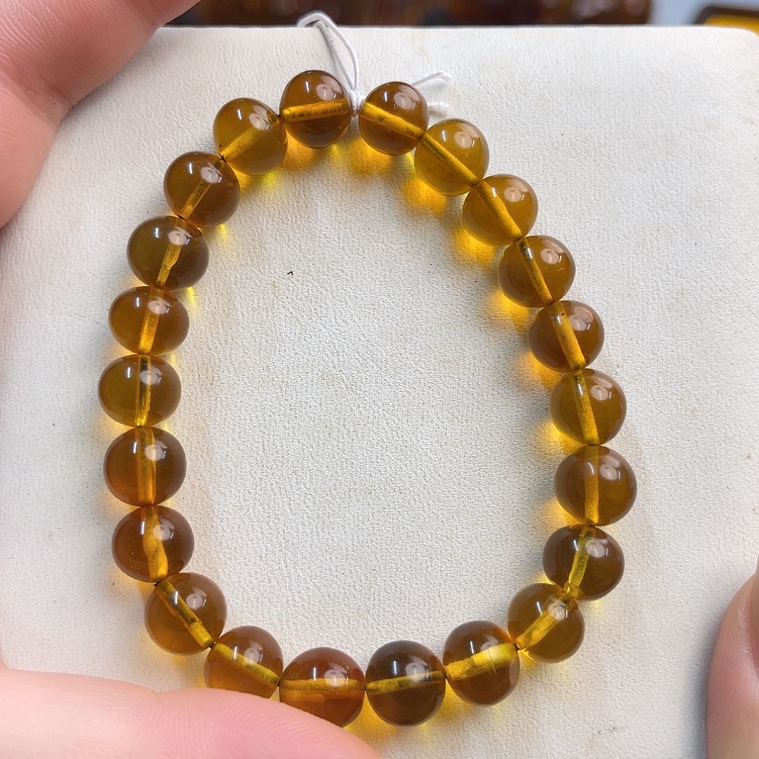 琥珀吊坠(不含链)未镶嵌缅甸琥珀金珀手串9m