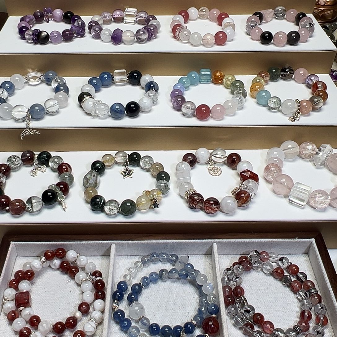 烟晶手链未镶嵌单珠