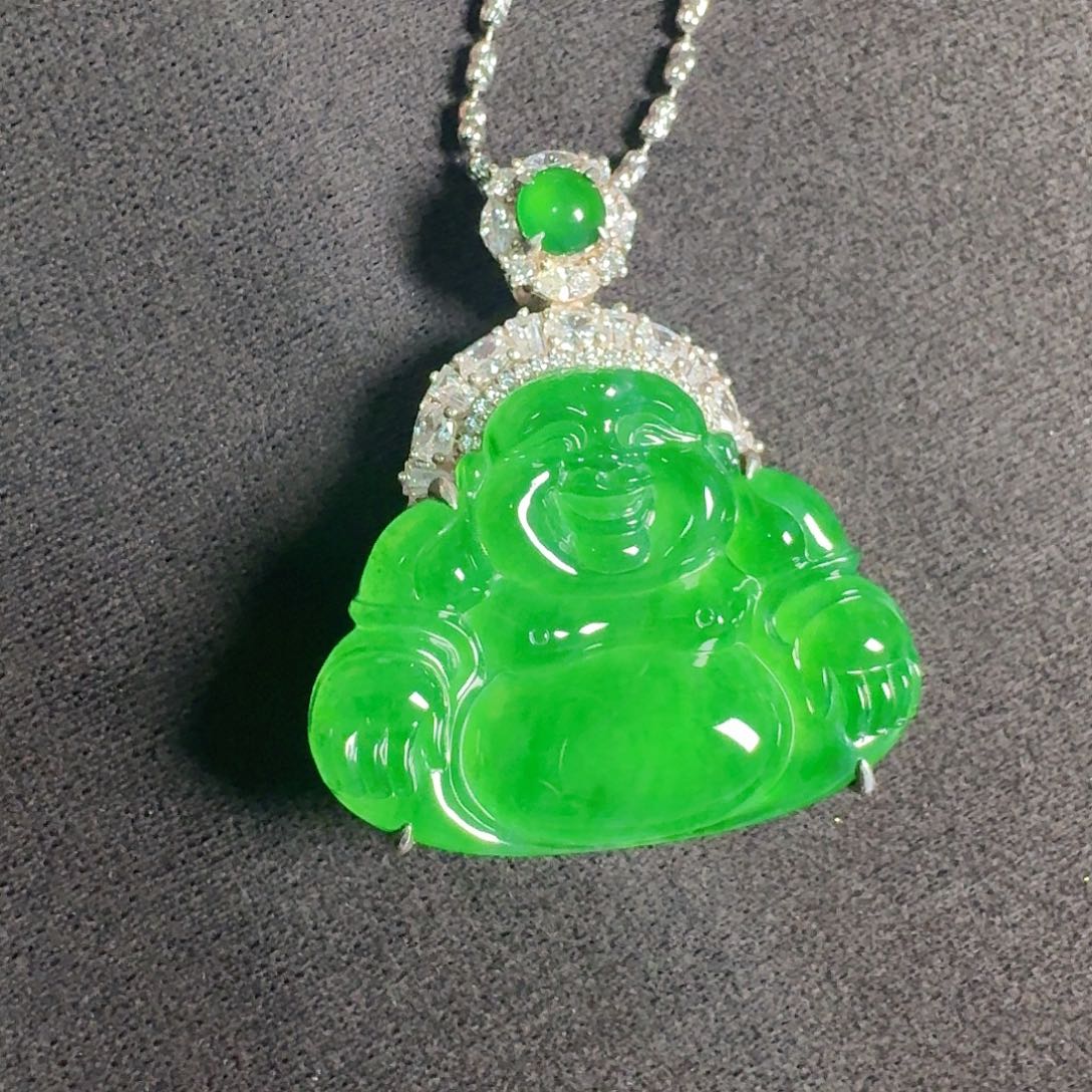 翡翠未镶嵌颈饰天然