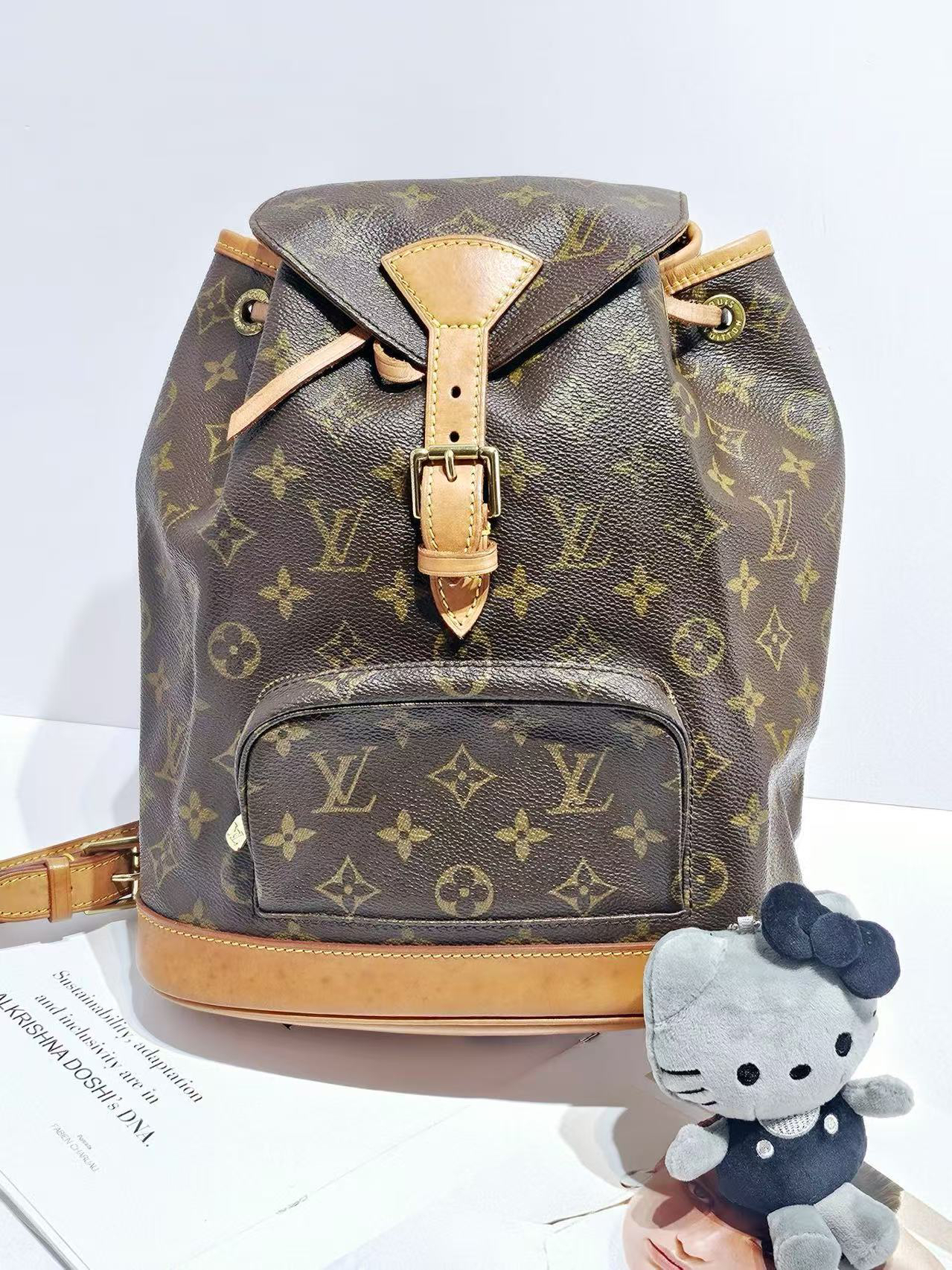 95新 LouisVuitton/路易威登 珍甄 老花双肩书包 73174