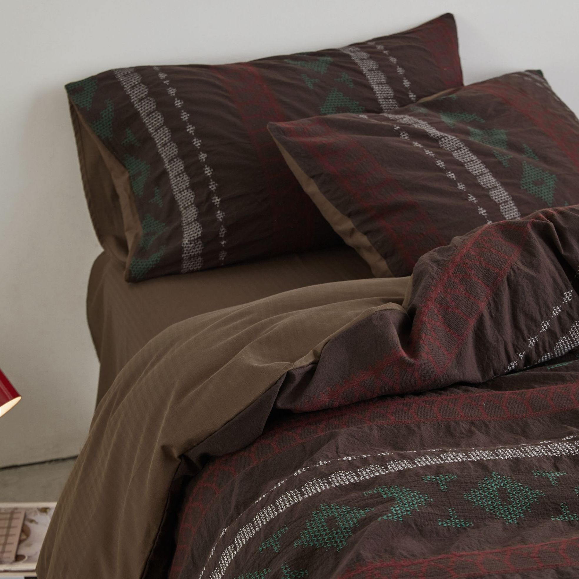 【FANCY 】雪夜童话  费尔岛花纹厚织全棉色织针刺子提花秋冬套件