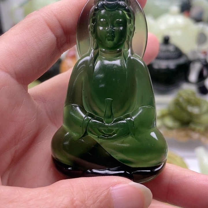 蛇纹石玉手链未镶嵌水*