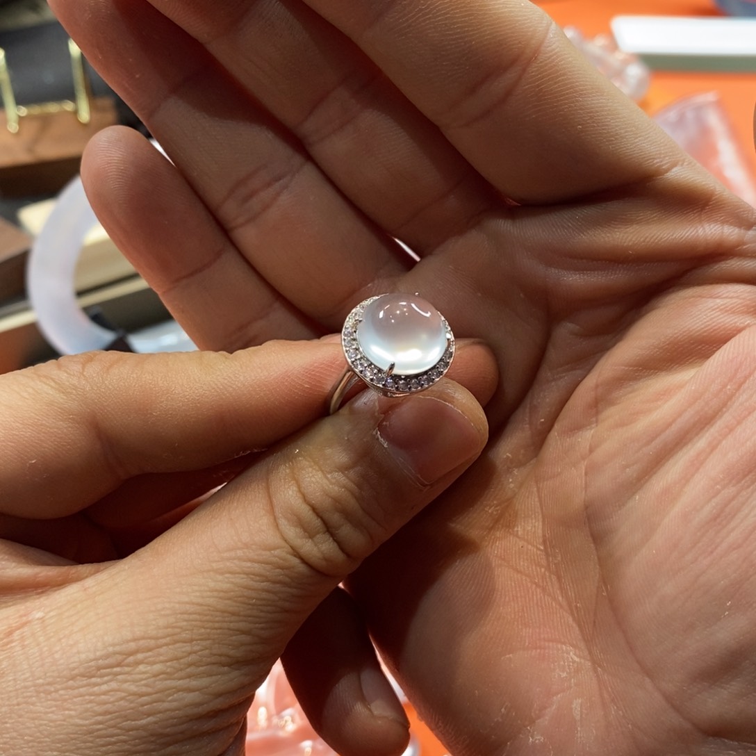 石英质玉吊坠银S925镶嵌