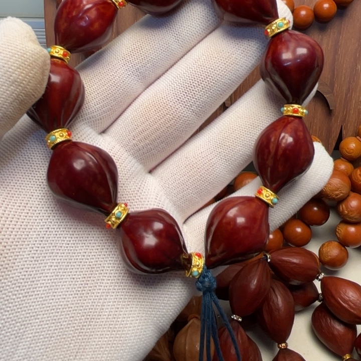 橄榄核手串/手链2.1紫皮抛光打底梅林铁核