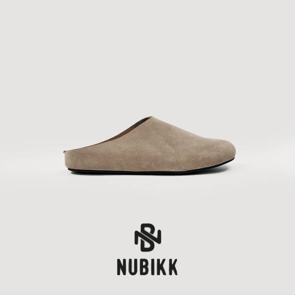 NUBIKK TR手工女鞋“假日碎片”高丝光牛反绒半包博肯拖鞋