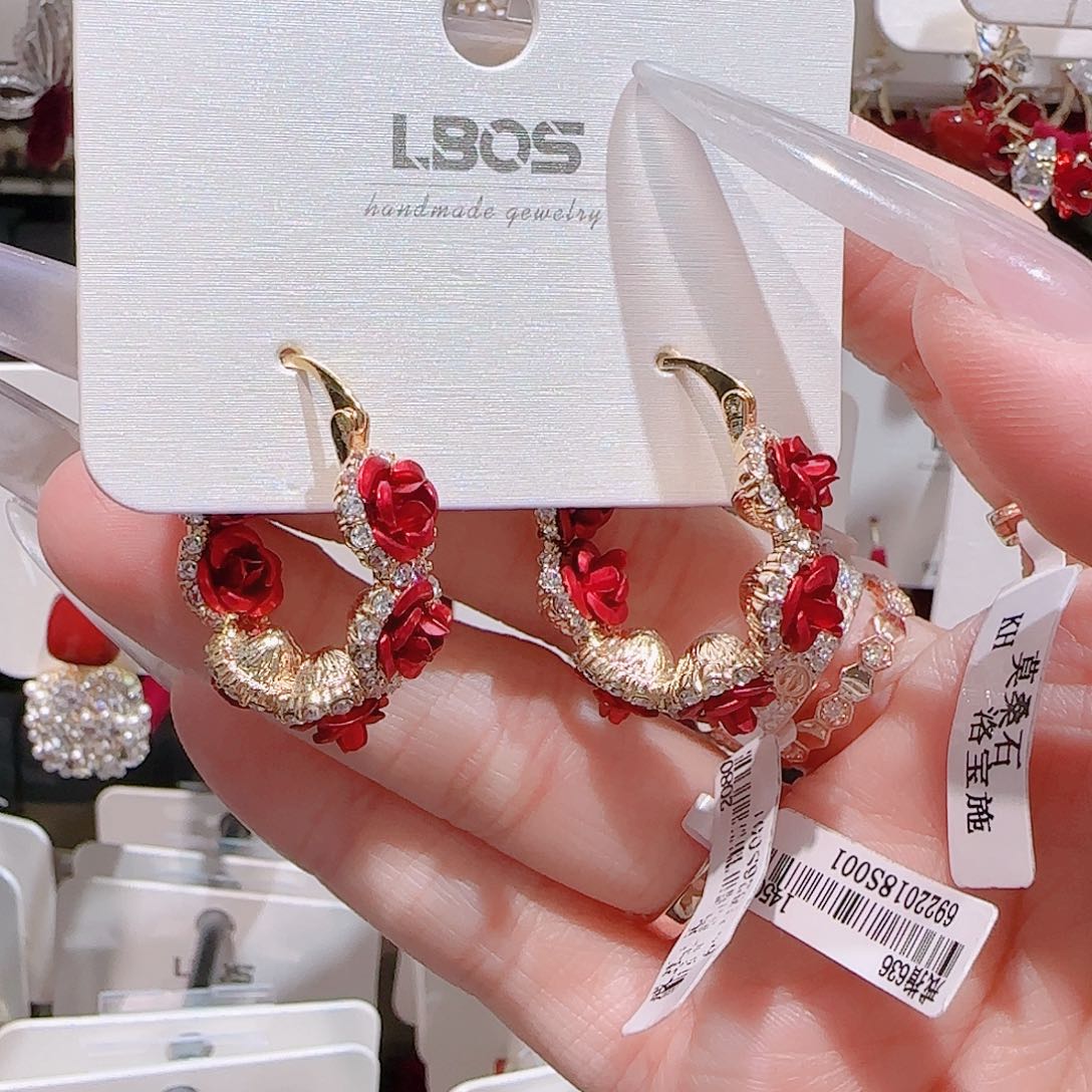 锆石铜合金925银耳环