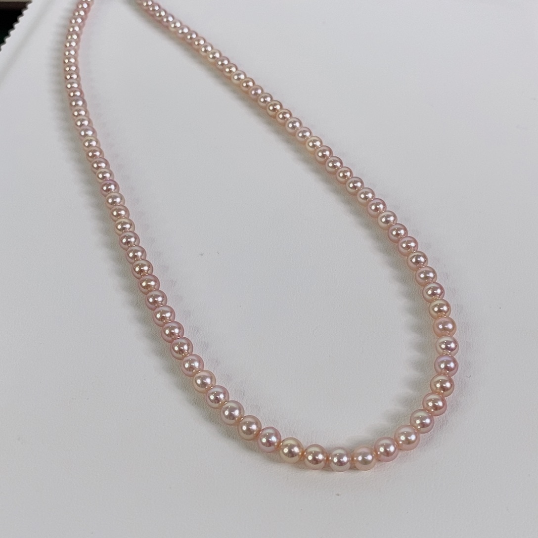 淡水珍珠项链银S925镶嵌4.5-5