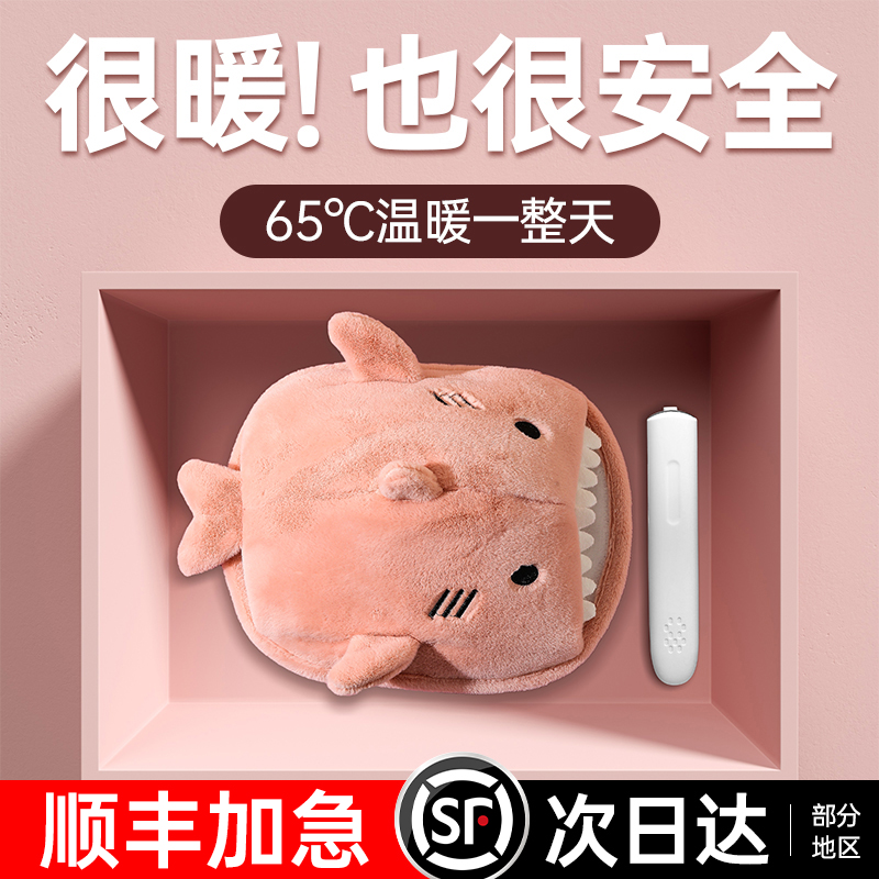 热水袋充电式防爆可爱毛绒暖水袋电暖宝女生用暖脚暖手宝宝暖肚子