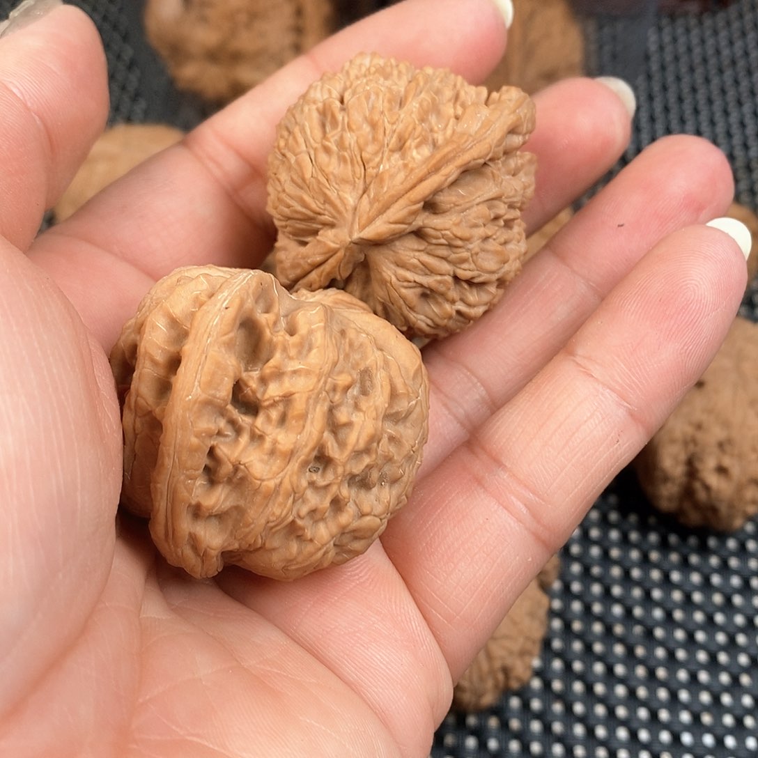 文玩核桃把件空*格41尺白狮子