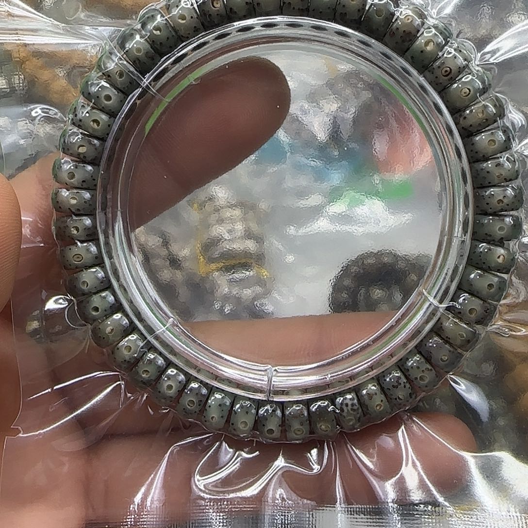 手串星月菩提42王者糯冰绿星月菩提94单圈药片