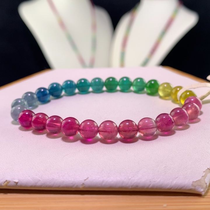 双色碧玺手链未镶嵌