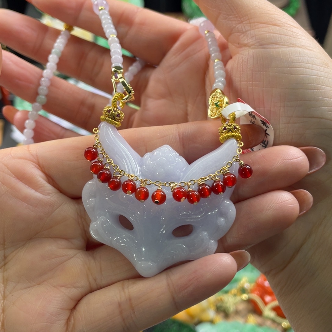 翡翠未镶嵌耳饰代编织