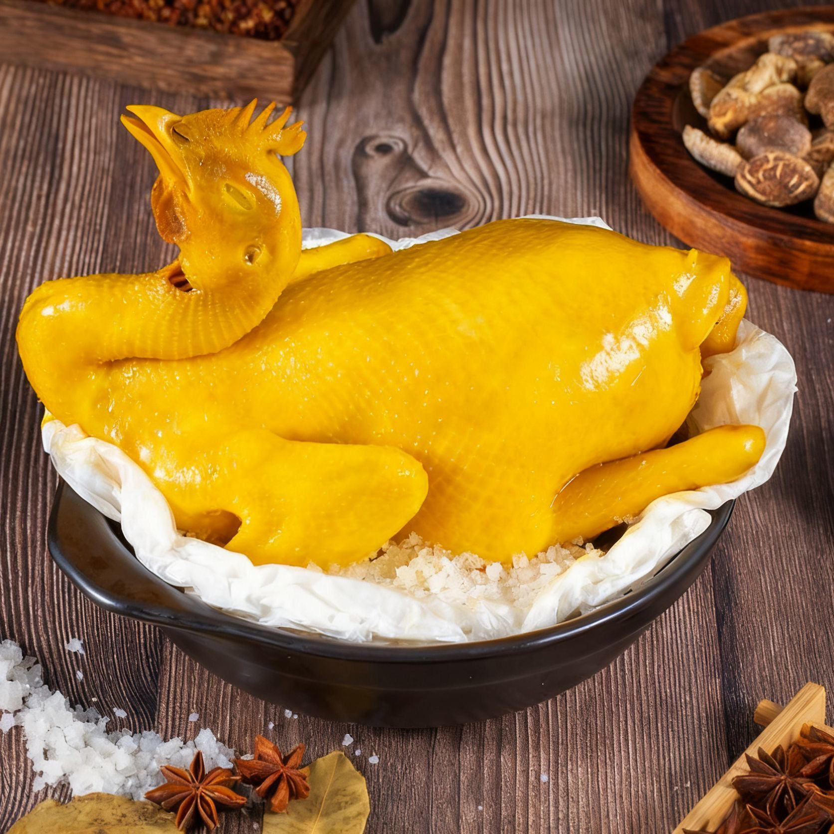 WENS/温氏佳味广式盐焗鸡现做现发散养土鸡有嚼劲温氏古法盐焗鸡