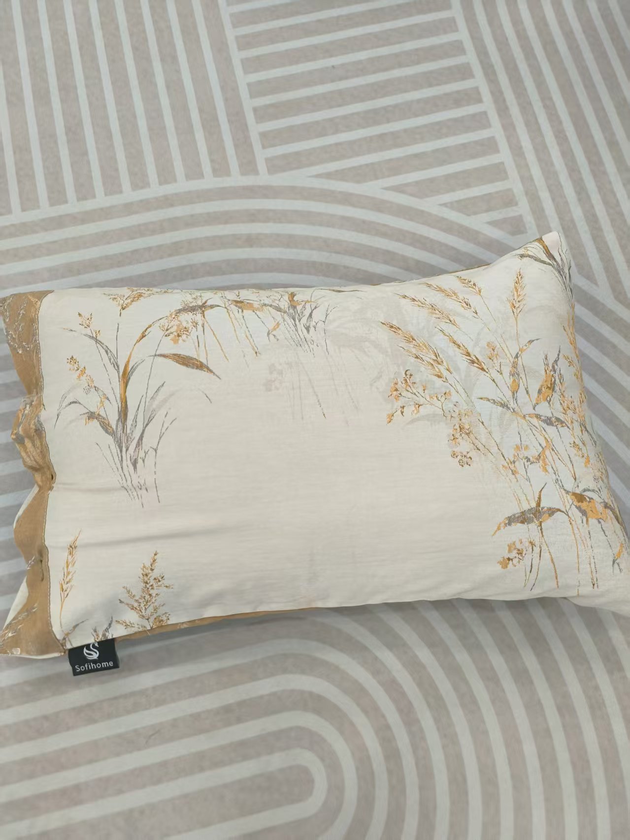 【枕套丰收枕套】 棉枕套纽扣装柔软透气吸汗防滑不脱落一对装