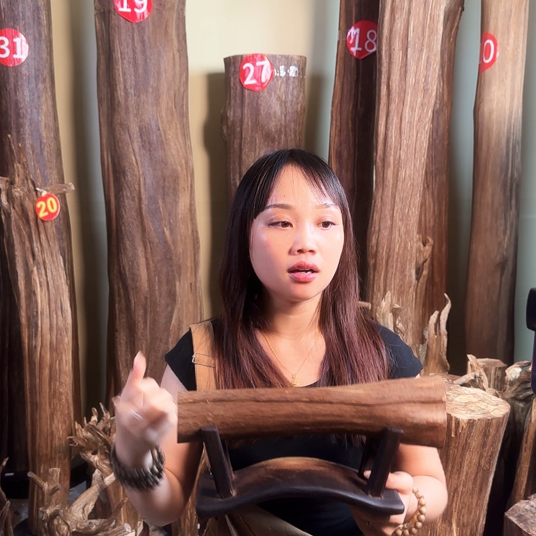 沉香碎屑沉香天然沉香原材料摆件➕底座