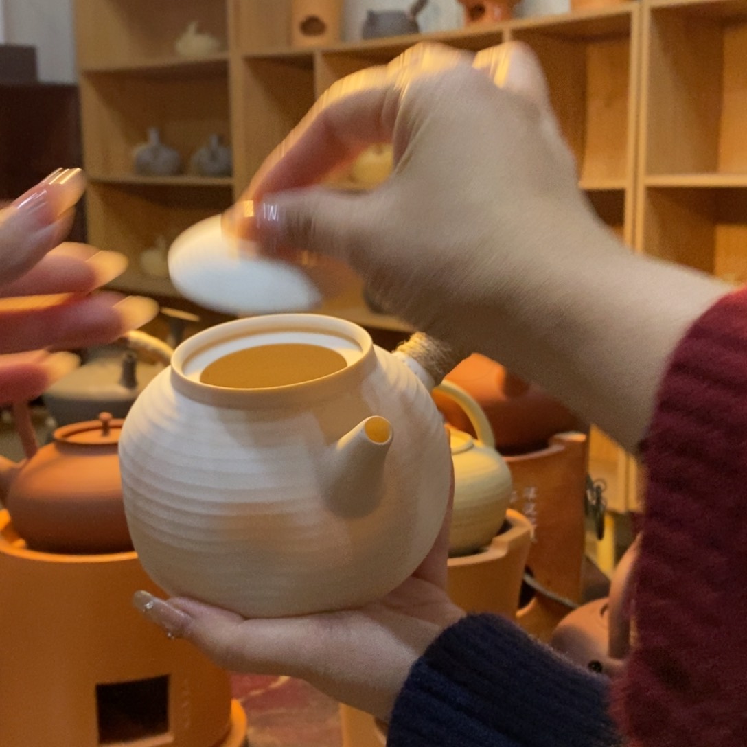 陶随意侧把壶用过一次700c
