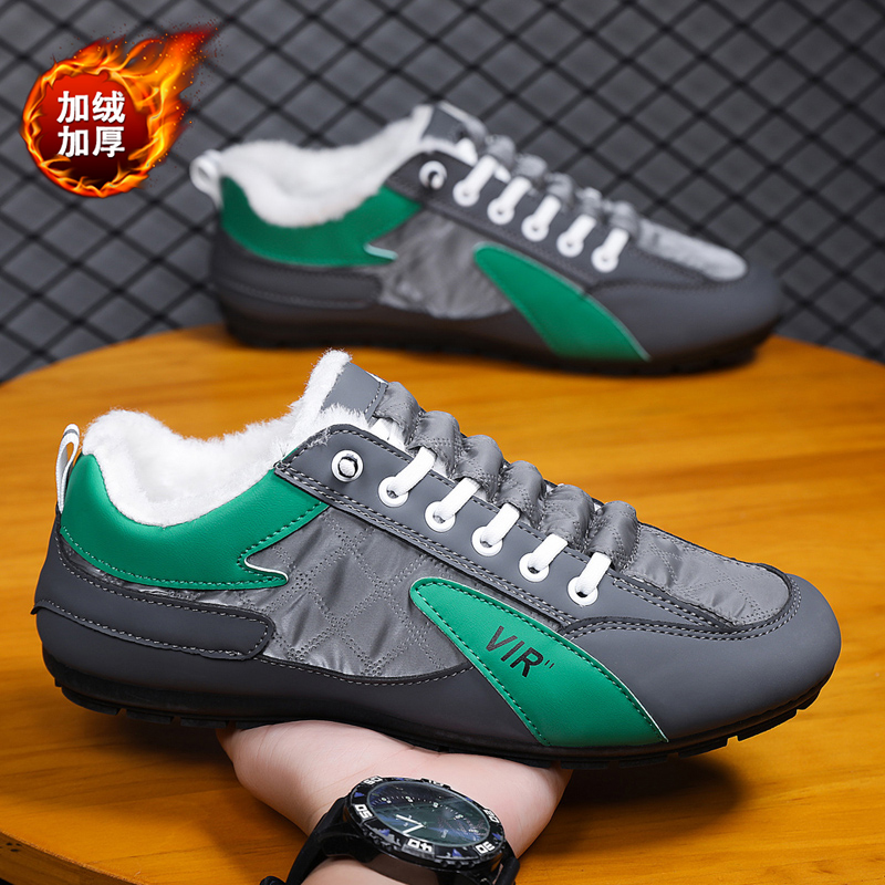 【厂家直销】秋冬男士加绒保暖棉鞋时尚休闲鞋厚底增高百搭潮流男鞋